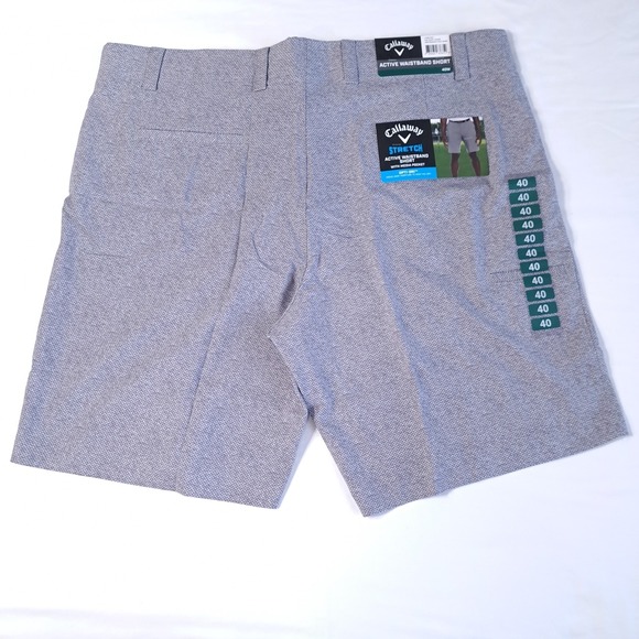 Callaway V Men's Active Waistband Quiet‎ Shade Gray Golf Shorts Size 40W - Picture 11 of 13